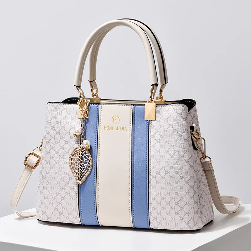 Elegant Leather Tote Bag - Premium Big Capacity