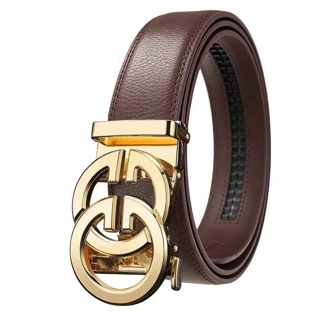 Luxury Men Leather Belt - Automatic Business Waistband