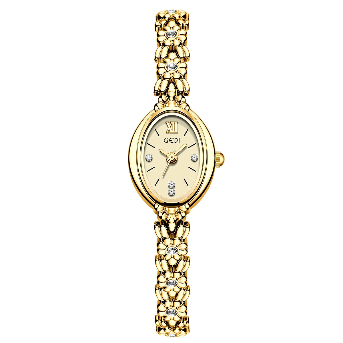 Elegant Retro Diamond Women's Watch - Exquisite Bracelet Design