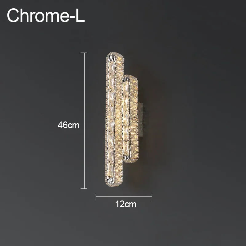 Luxury Modern Oval LED Crystal Wall Lamp - Indoor Light Fixture