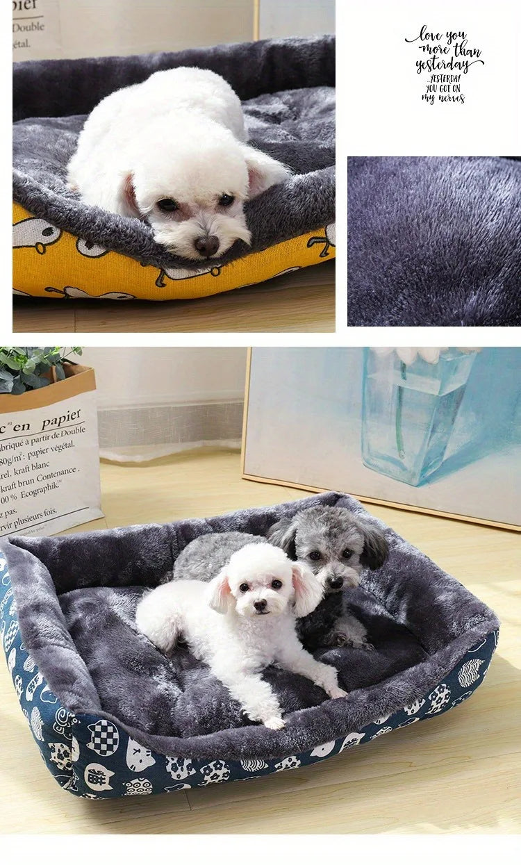 Premium Pet Dog Bed Sofa - Cozy Winter Warmth