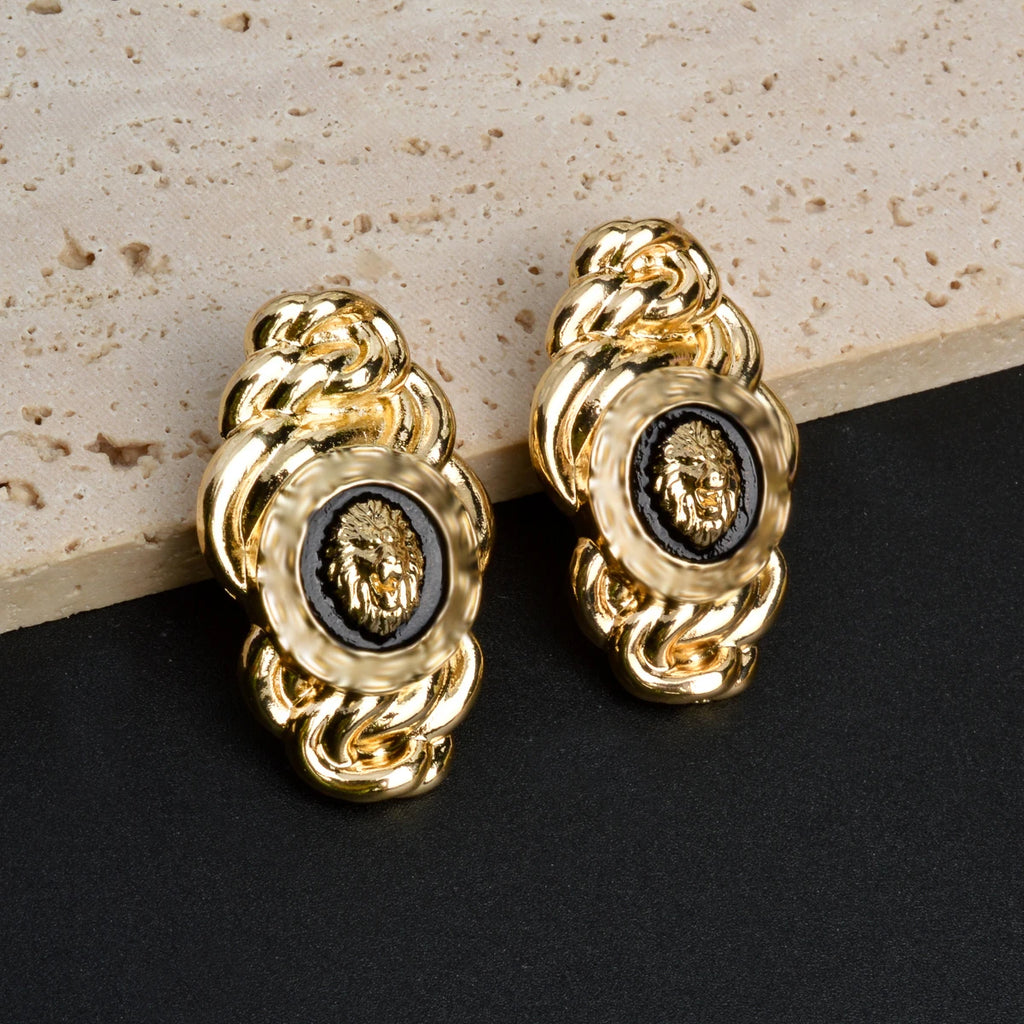 Premium Dubai Gold Plated Jewelry Set - Lion Design