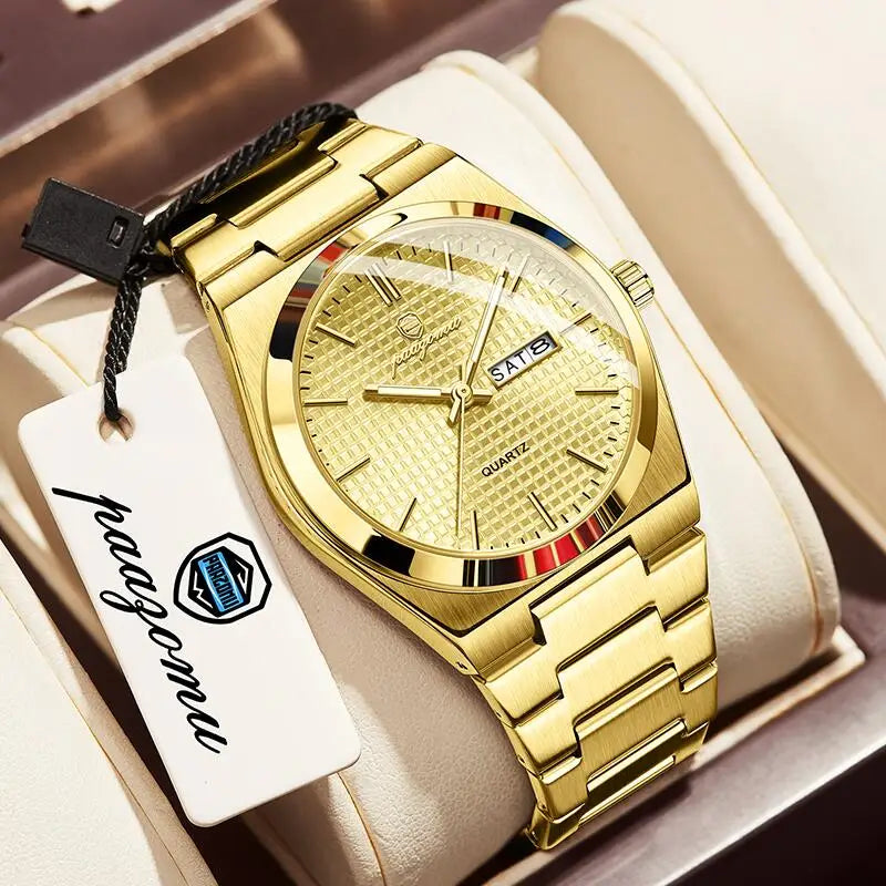 Luxury Men's Quartz Watch - Waterproof Chronograph Timepiece