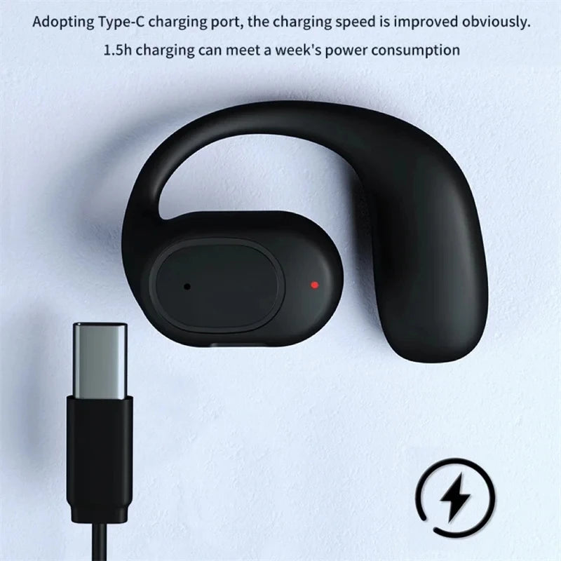 Premium Bone Conduction Headphones - Open-Ear Wireless for Driving