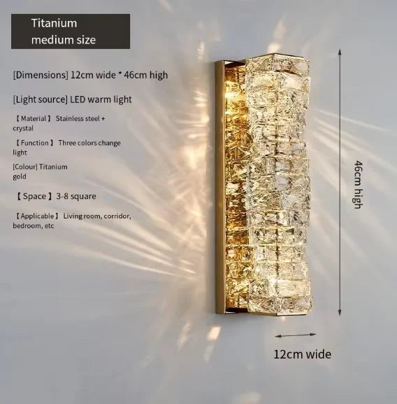 Premium Luxury Crystal Wall Lamp - Modern LED Sconce