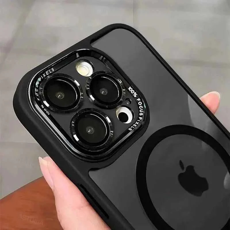 Luxury Magnetic Phone Case - Wireless Clear Cover & Lens Protection