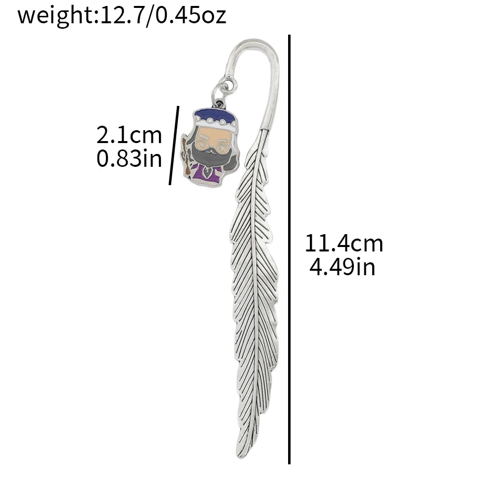 Premium Metal Harry Potter Feather Bookmark - Magic School Gift