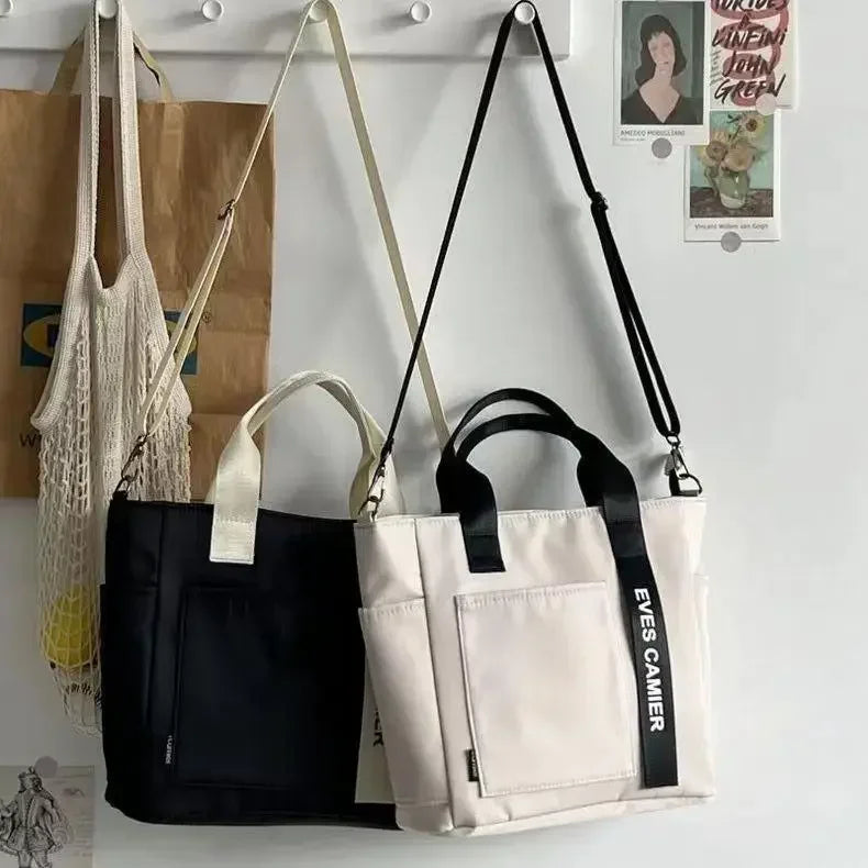 Elegant Casual Tote Bag - Waterproof Nylon Messenger