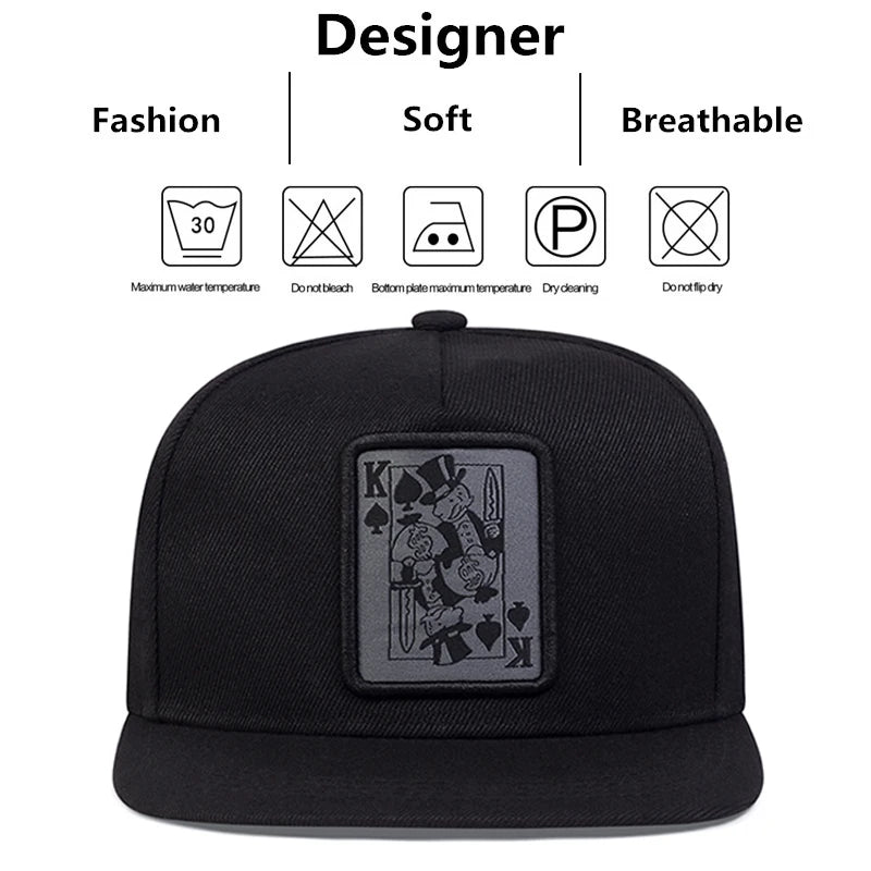 Premium Hip Hop Caps - Playing Card Snapback