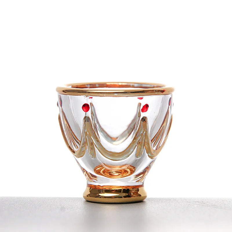 Elegant Luxury Crystal Shot Glass - Hand-Painted 10ml