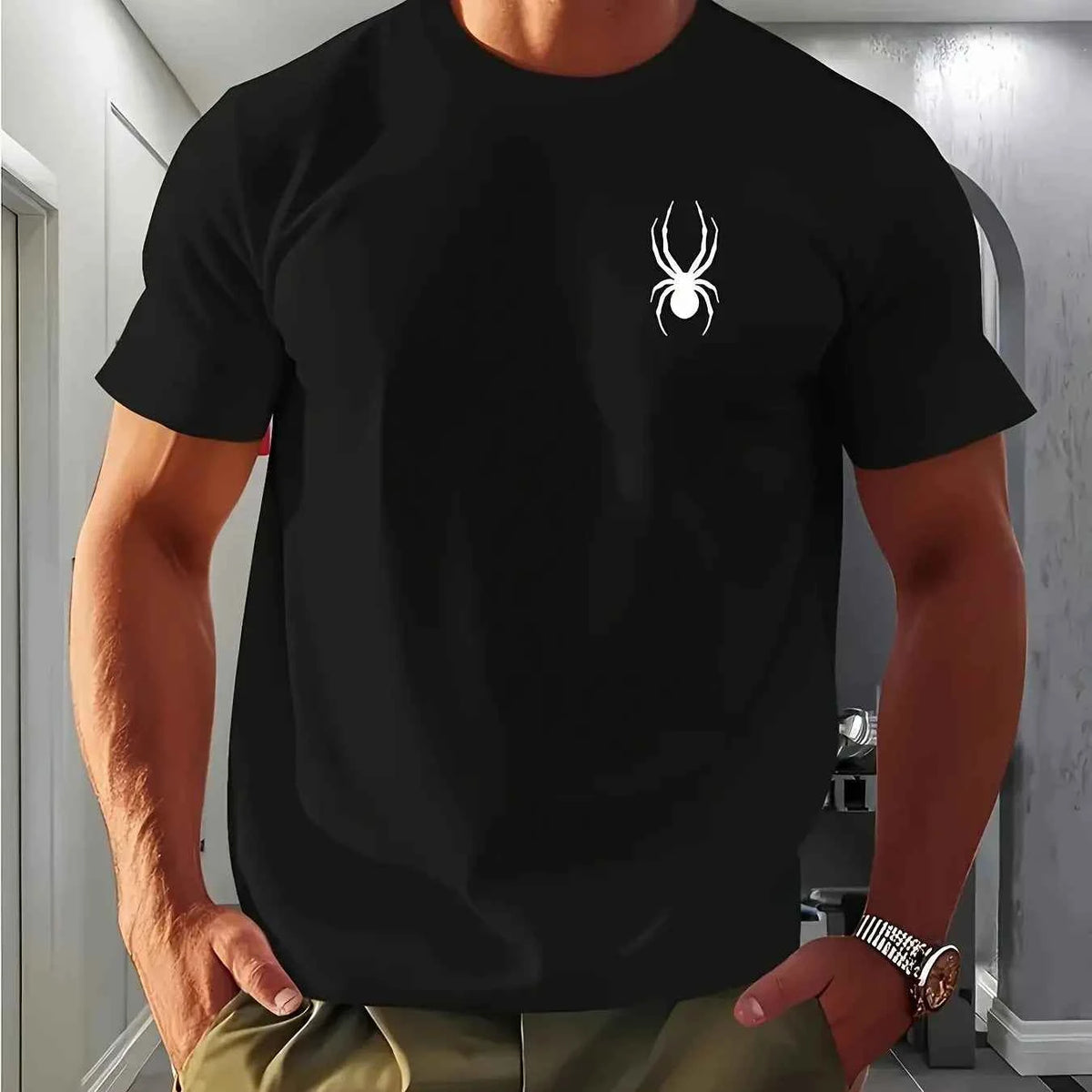 Premium Quick Dry Spider Graphic T-Shirt - Breathable Athletic Tee