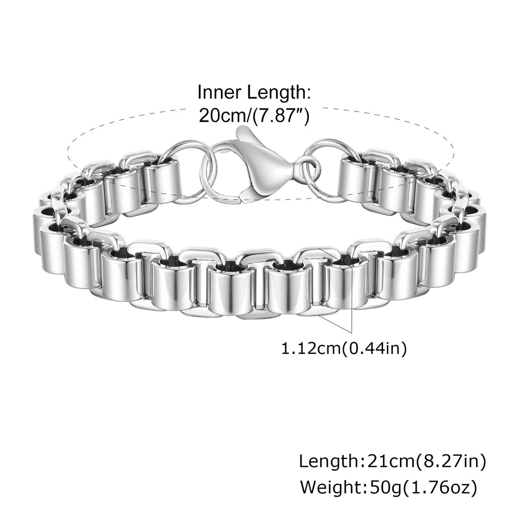 Premium Men's Chain Bracelet - Anti-Allergy Stainless Steel