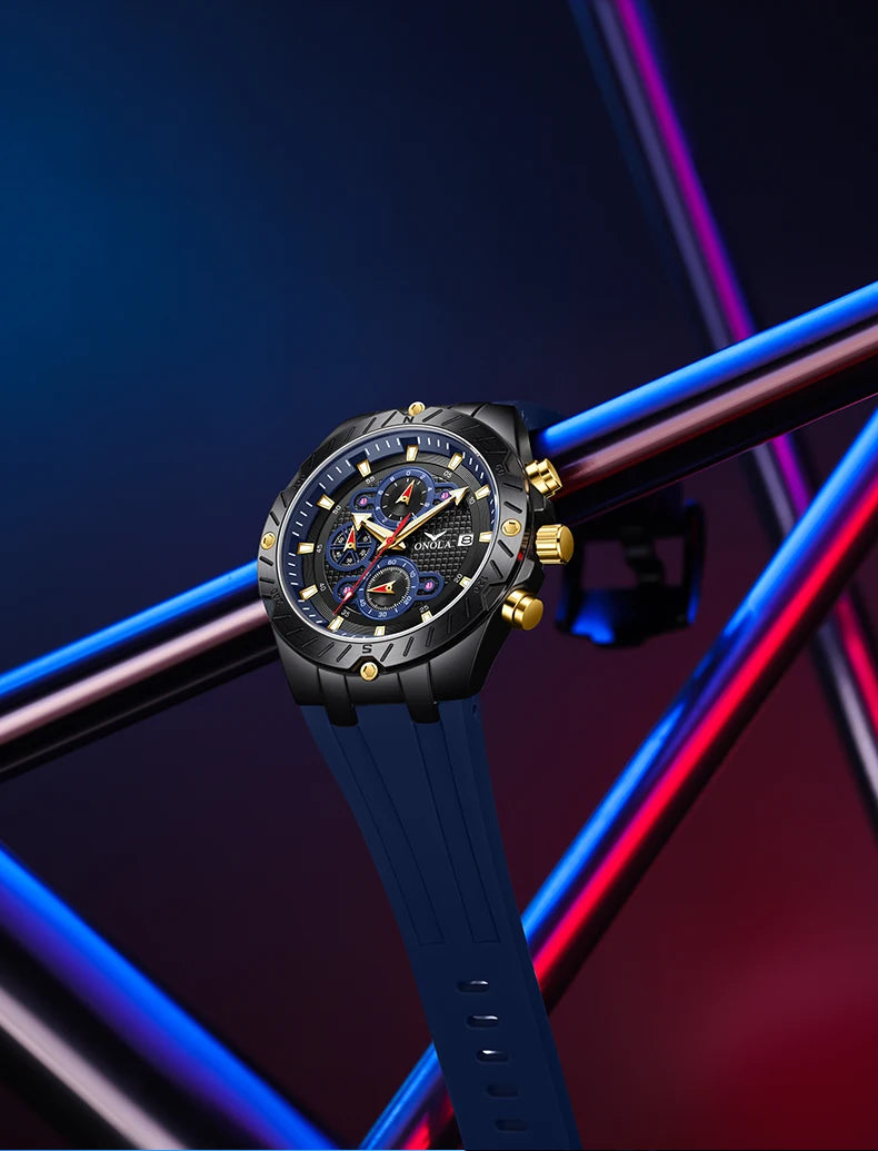 Premium Men's Sports Quartz Watch - Luminous & Waterproof