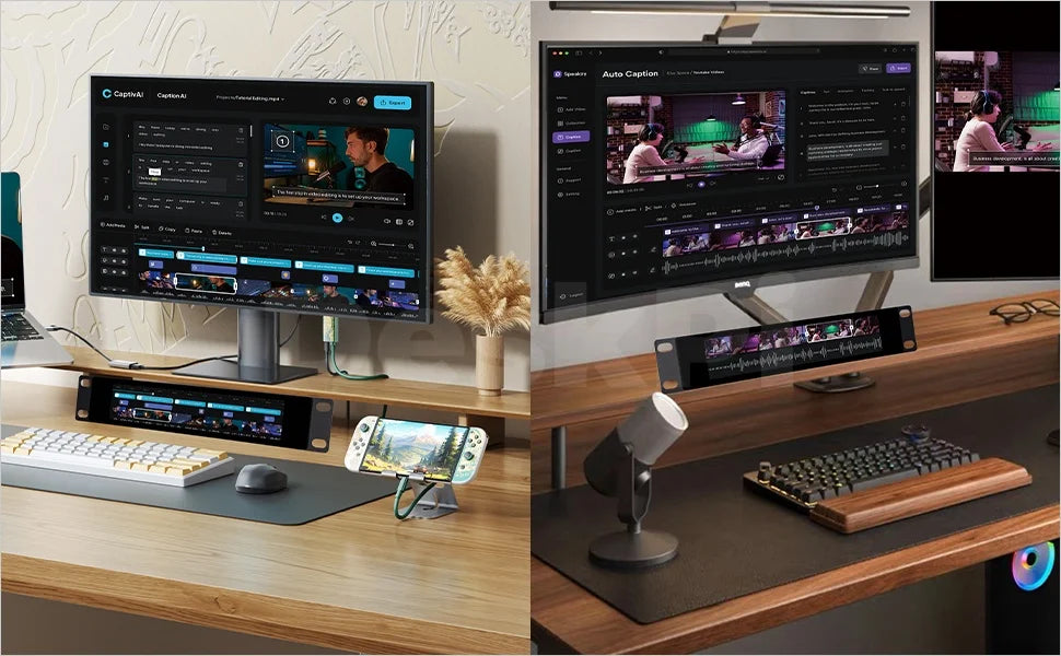 Premium 1U Rackmount Monitor - DeskPi 6.91-inch Touch Screen