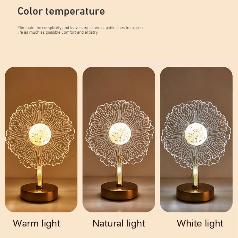 Elegant Minimalist Table Lamp - USB Powered Ambient Light