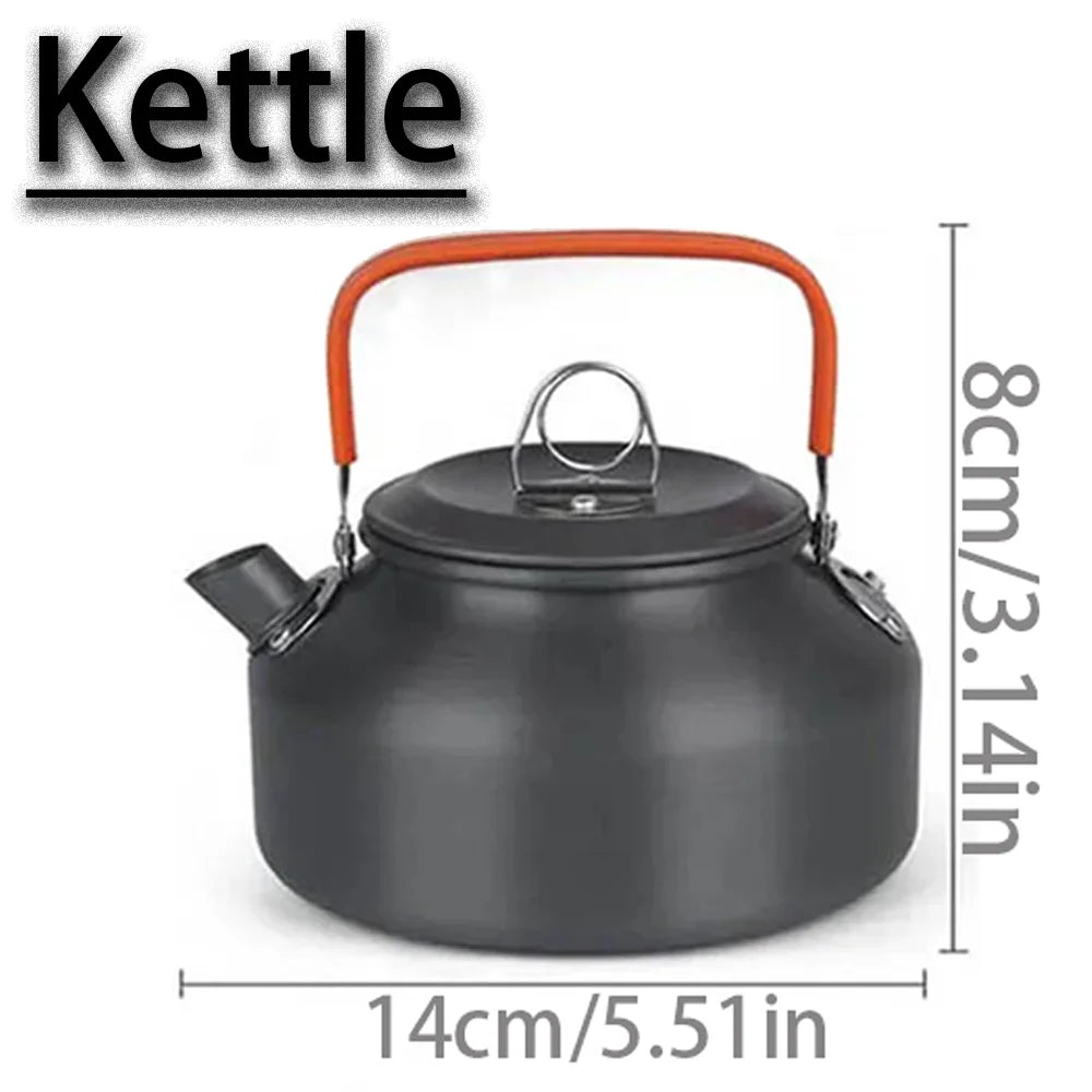 Premium Camping Cookware Kit - Compact & Durable Aluminum Set