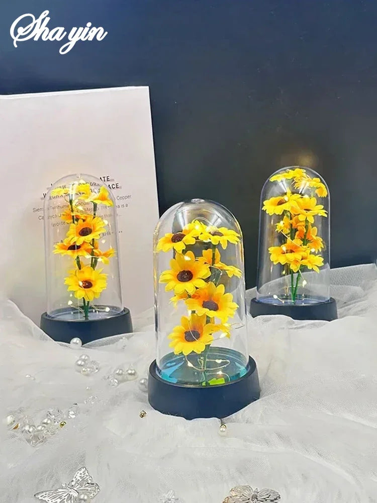 Elegant Eternal Sunflower Gift - Timeless Plastic Bloom