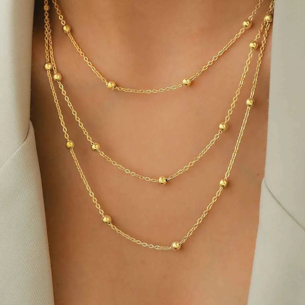 Elegant Multi-Layer Stainless Steel Necklace - Premium Women's Jewelry