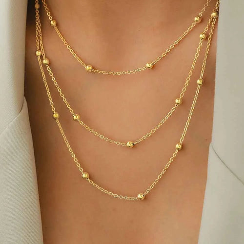 Elegant Multi-Layer Stainless Steel Necklace - Premium Women's Jewelry