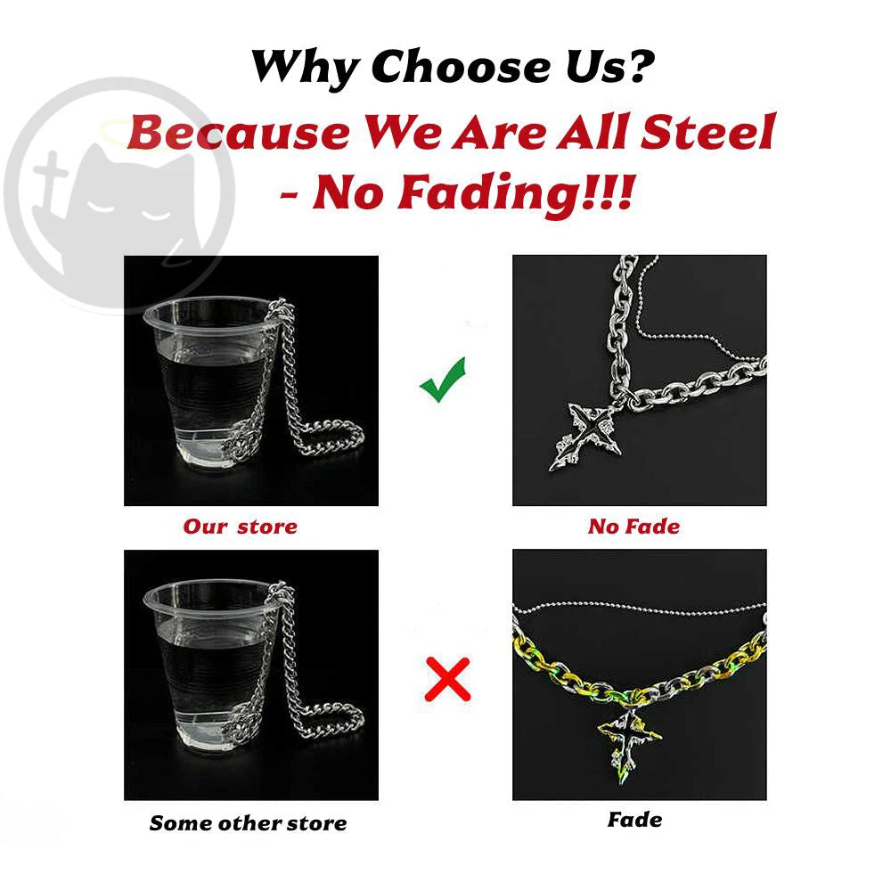 Premium Titanium Steel Cross Bracelet - Non-Fading & Adjustable