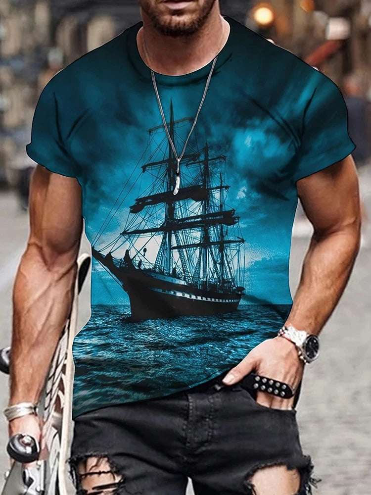 Premium Spider Print Men's T-Shirt - Streetwear Short Sleeve Tee