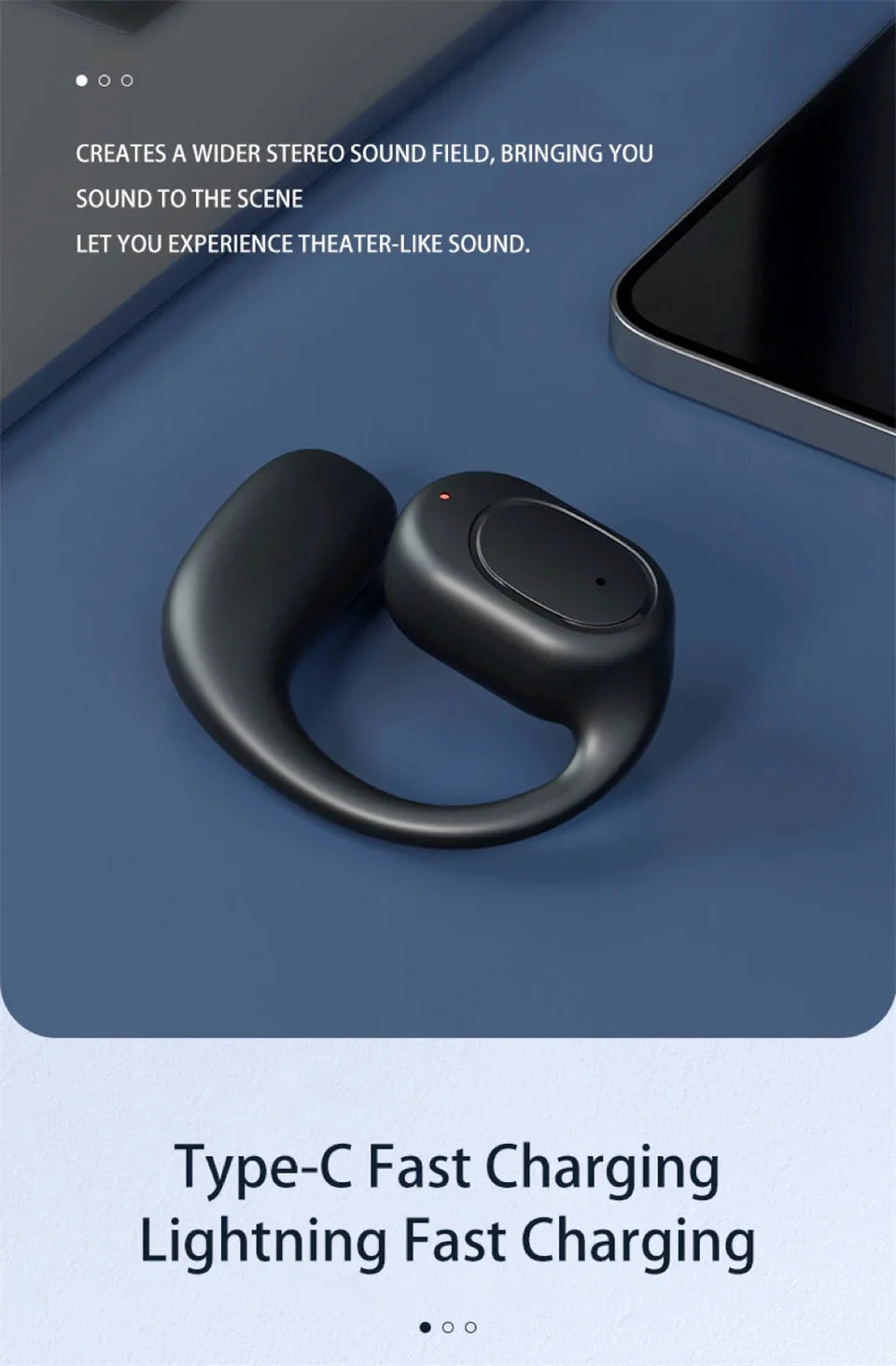 Premium Bone Conduction Headphones - Open-Ear Wireless for Driving