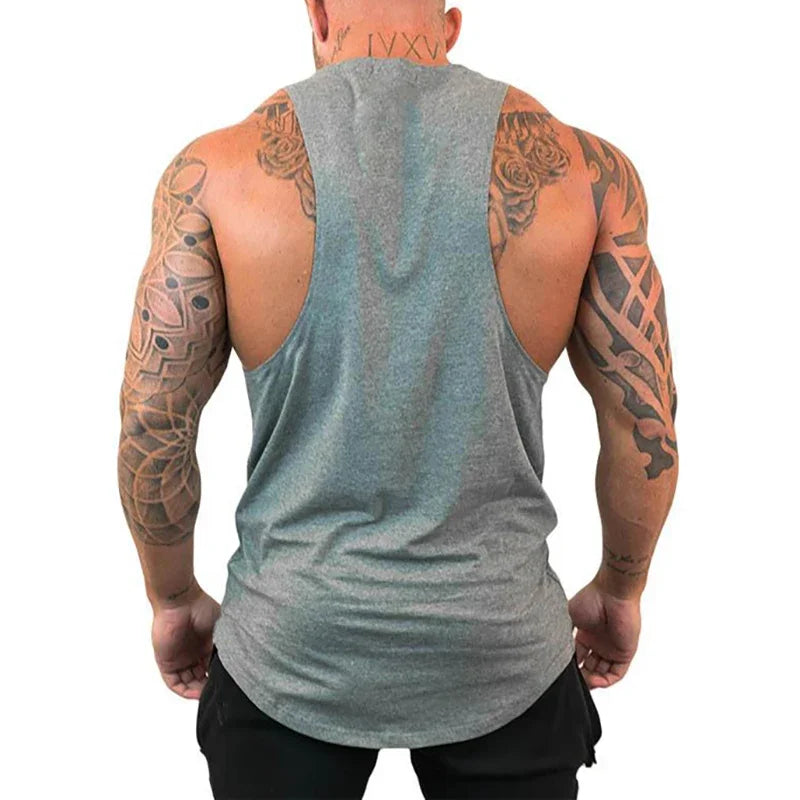 Breathable Men's Running Tank Top - Cotton Gym Sleeveless Shirt