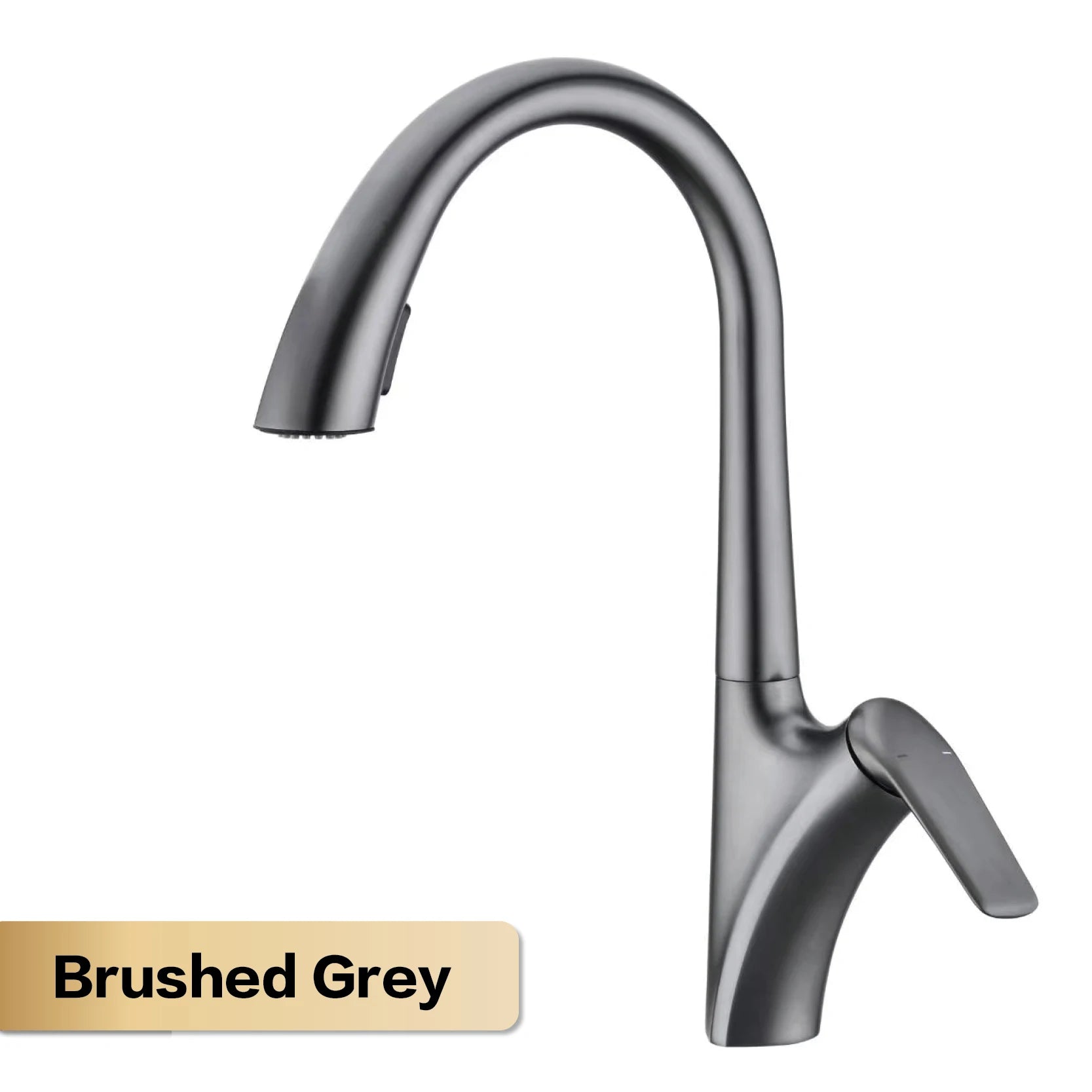 Premium Brushed Gold Kitchen Faucet - Pull-Out Spray