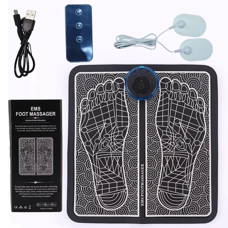 Premium EMS Foot Massager Pad - Portable Muscle Stimulator