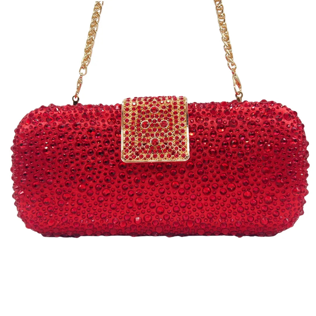 Elegant Crystal Evening Bag - Sparkling Diamond Clutch