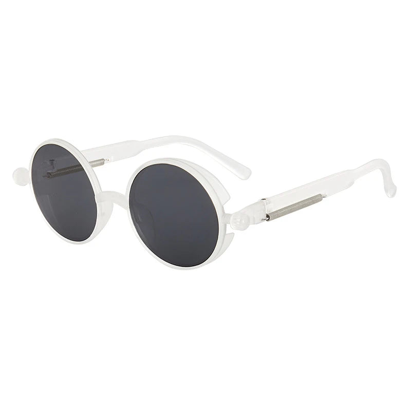 Retro Round Steampunk Sunglasses - Classic Gothic Eyewear