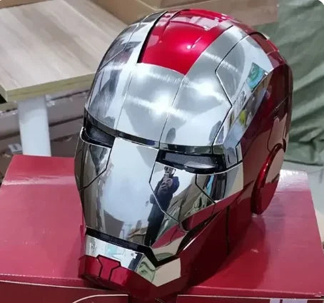 Premium Iron Man Voice Control Helmet - Electric Multi-Piece Opening Eyes Model