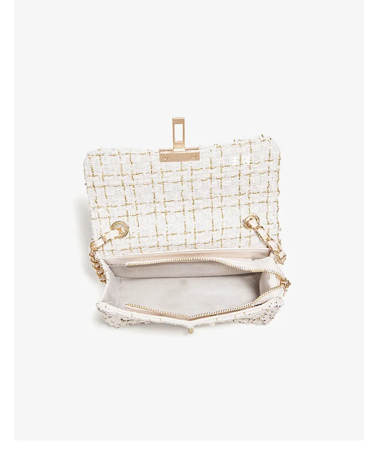 Elegant Chain Shoulder Bag - Sequined Embellishments
