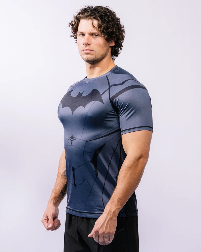 DC Batman Hot Selling MMA Sports T-shirt Men Gym Training Top Oversized Breathable Quick Drying Sweat Absorbing Sweat Sweatshirt