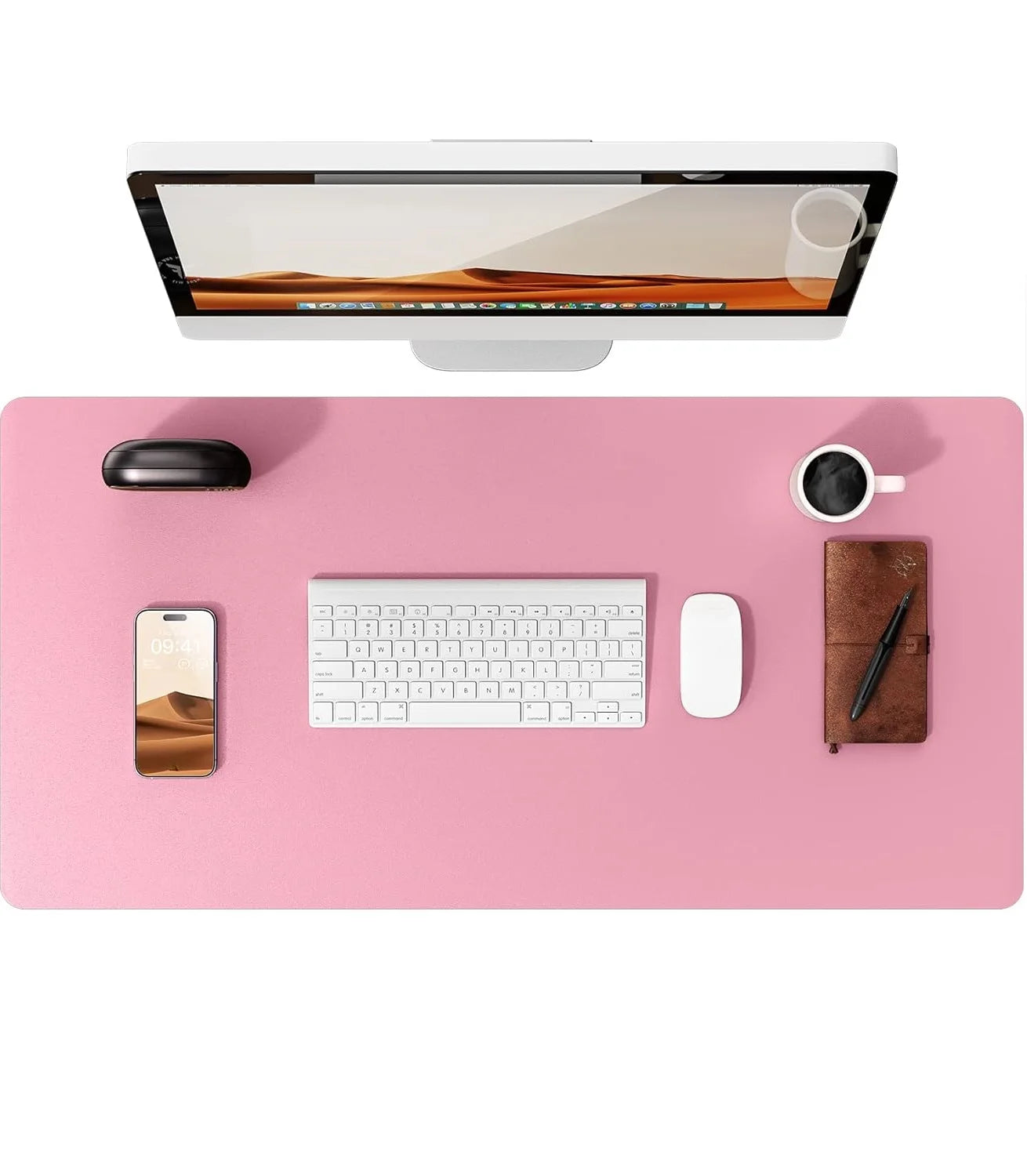 Premium Leather Desk Mat - Large Office Computer Protector
