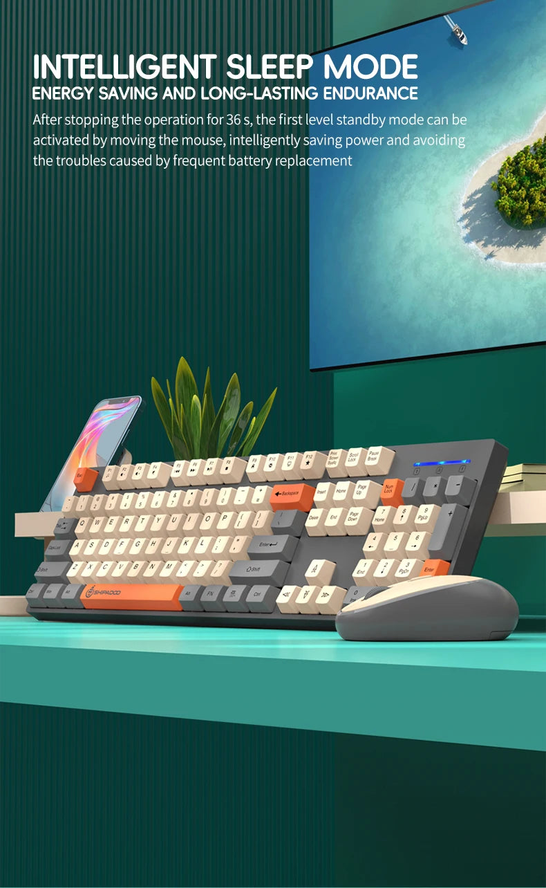 Premium Wireless Keyboard Mouse Combo - Silent & Ergonomic