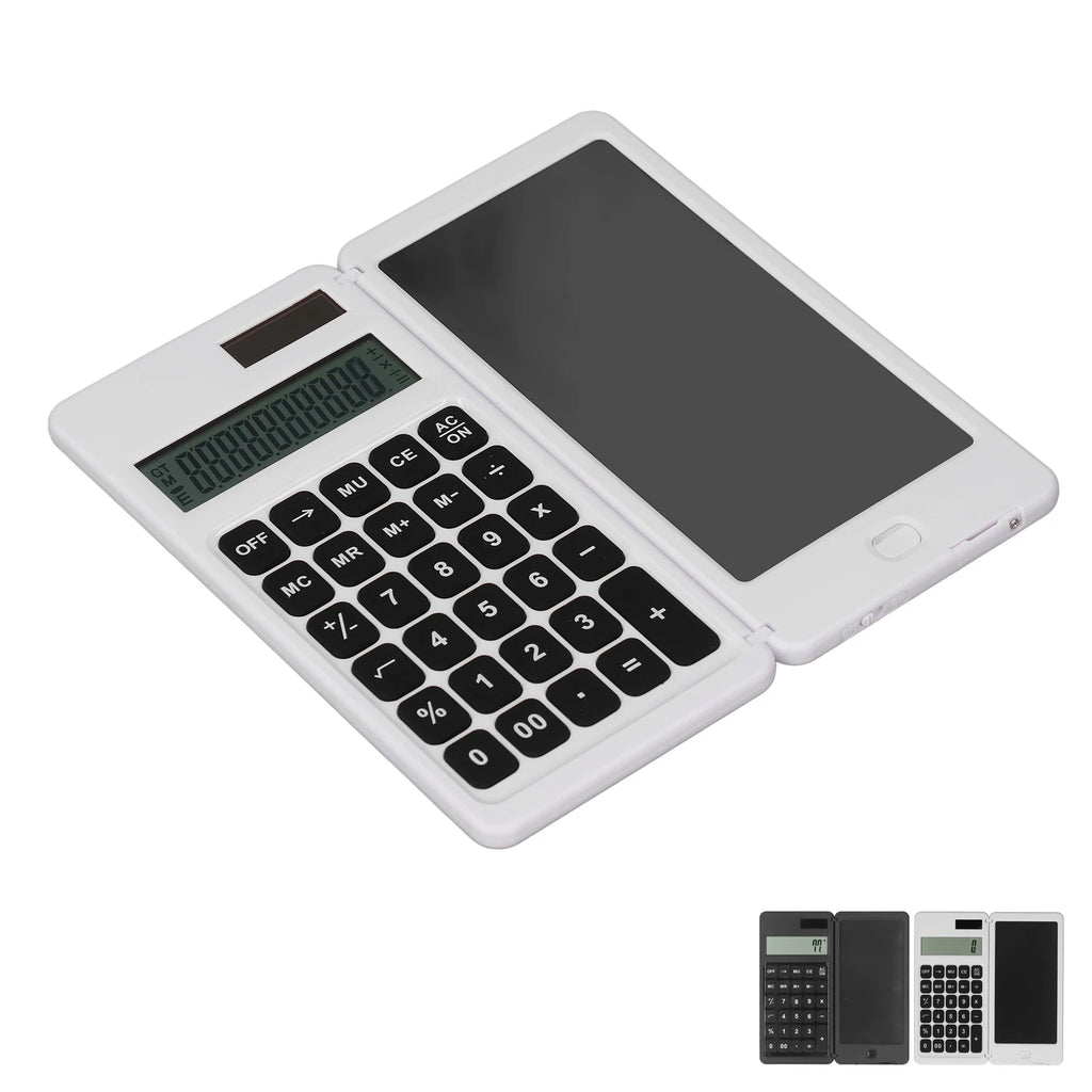 Premium Solar Desktop Calculator with Writing Tablet