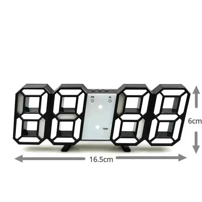 Modern LED Digital Clock - Sleek 3D Table & Wall Design