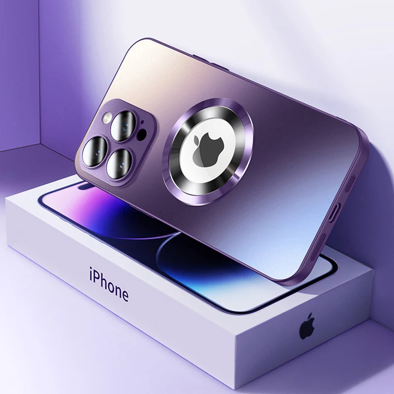 MagSafe Magnetic Wireless Charging Case with Matte Tempered Glass