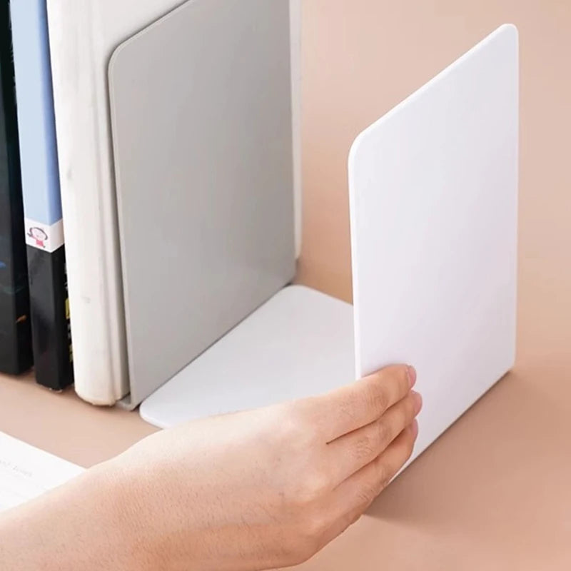 Elegant L-Shaped Desk Bookends - Durable Display Stand
