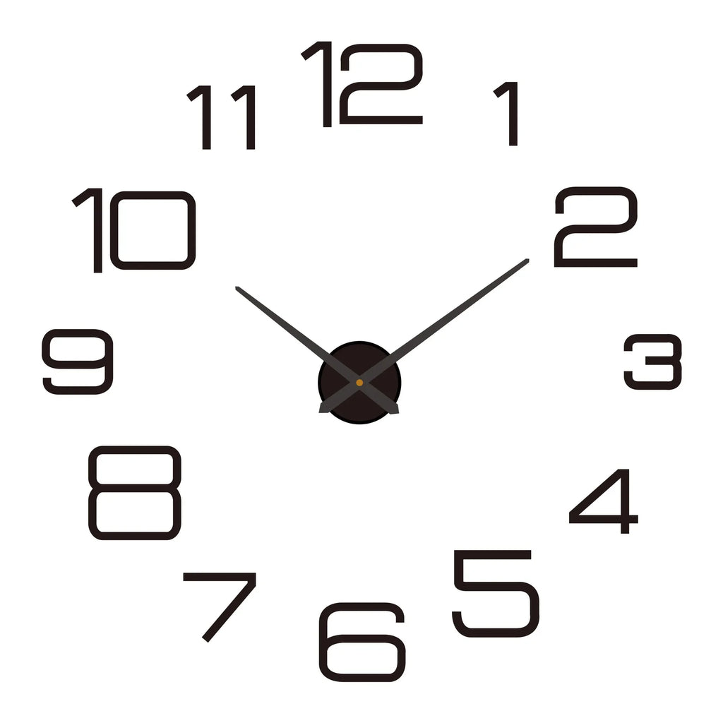 Elegant Modern Large Wall Clock - 3D DIY Quartz Design