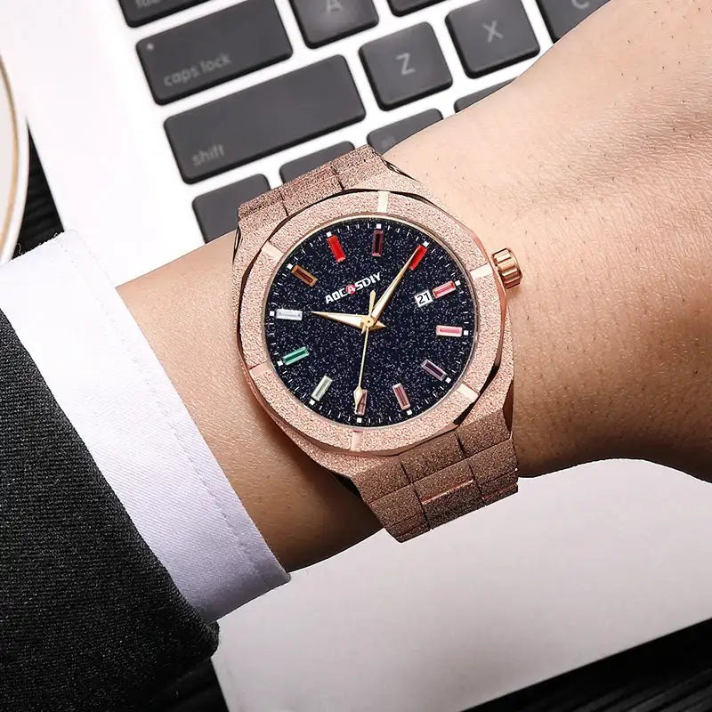 Elegant Men's Quartz Business Watch - Auto Date & Luminous