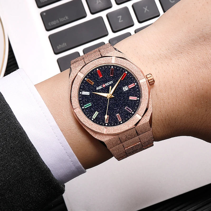 Elegant Men's Quartz Business Watch - Auto Date & Luminous