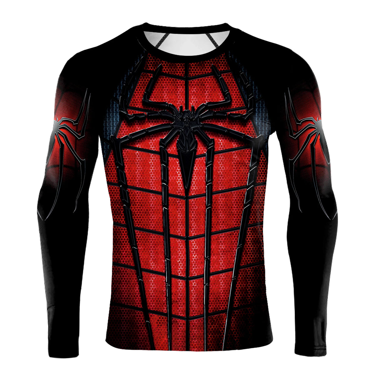 Spider Superhero Long Sleeve Compression Shirt - Premium Cosplay