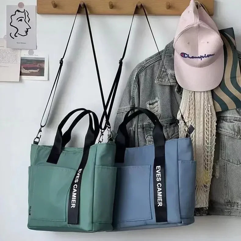 Elegant Casual Tote Bag - Waterproof Nylon Messenger
