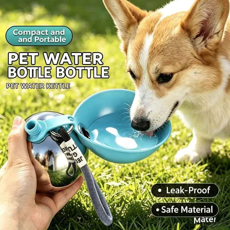 Premium Portable Dog Water Dispenser - Stainless Steel