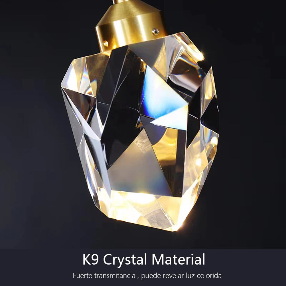 Luxury Crystal Pendant Light - Modern LED Hanging Ceiling Lamp