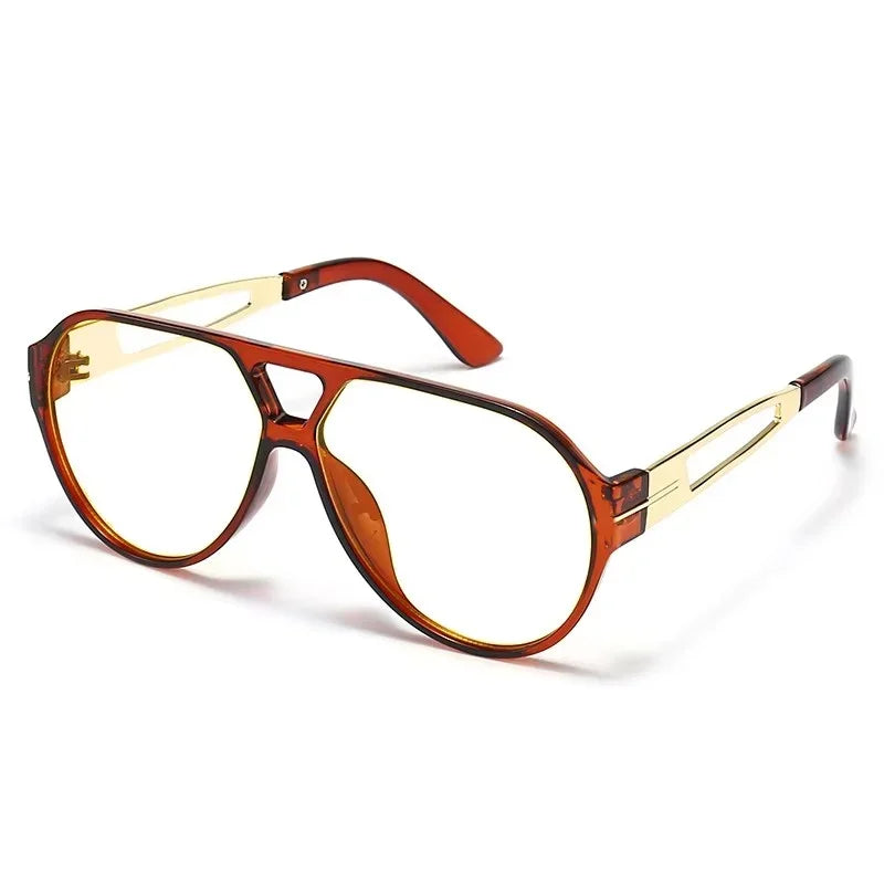 Luxury Oversized Oval Reading Glasses - Retro Pilot Design