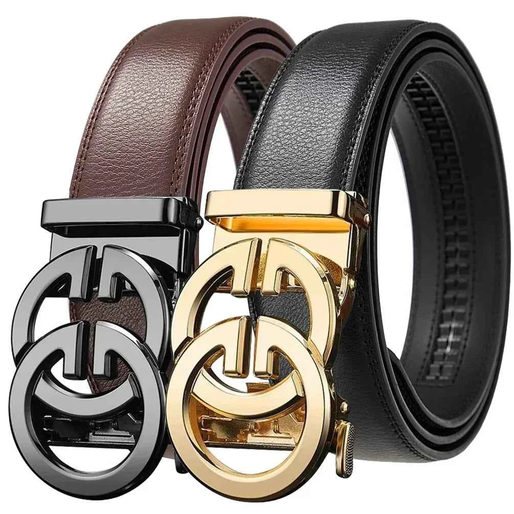 Luxury Men Leather Belt - Automatic Business Waistband
