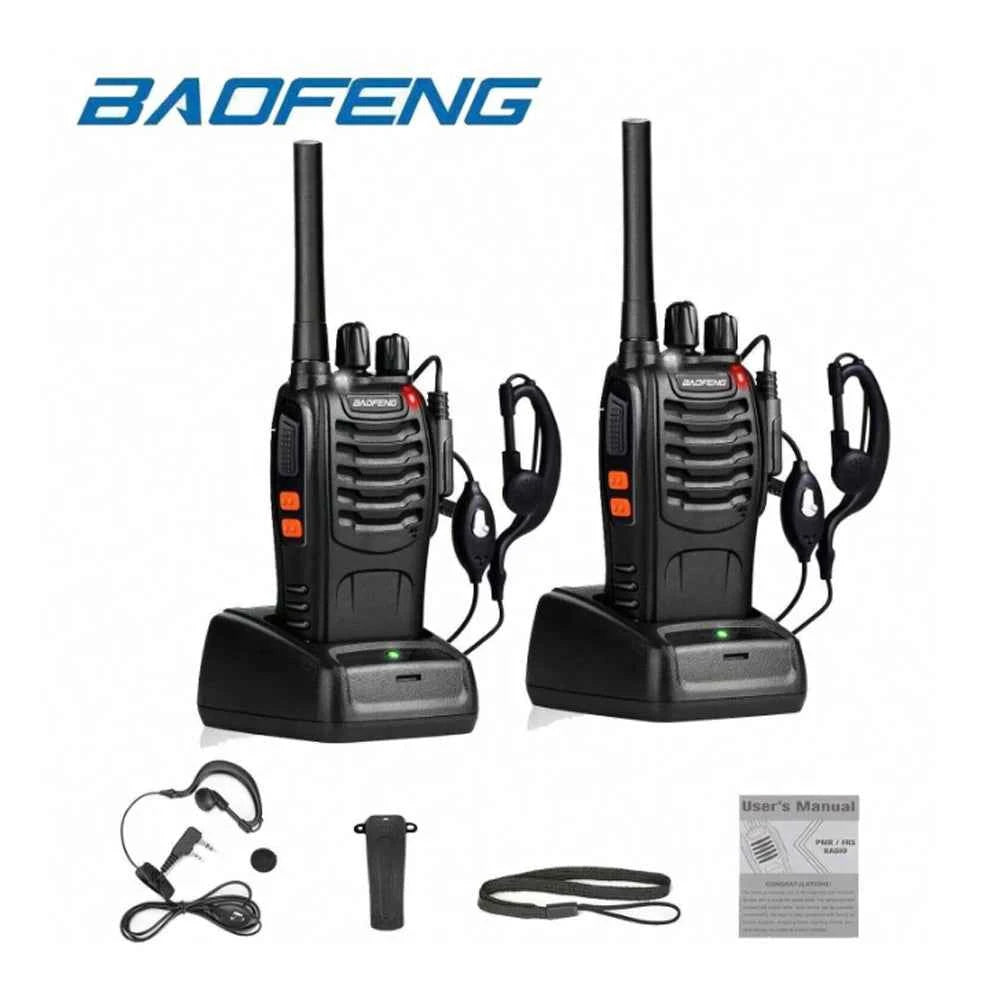 Professional PMR Walkie Talkie 2-Pack - 16 Channel UHF Two Way Radio